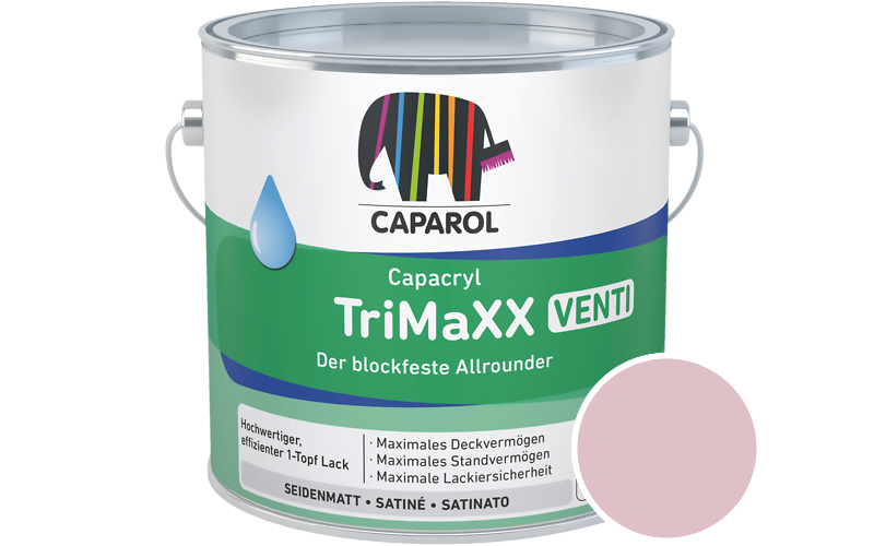 Caparol Capacryl TriMaXX Venti 750ml Acryl-Lack / Getnt im Farbton Flamenco 115