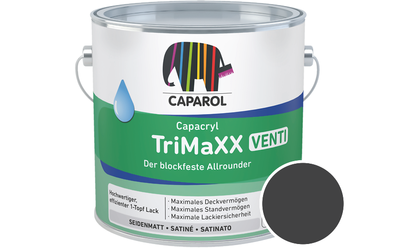 Caparol Capacryl TriMaXX Venti 2,5L Acryl-Lack / Getnt im Farbton Granit 5