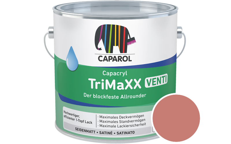 Caparol Capacryl TriMaXX Venti 2,5L Acryl-Lack / Getnt im Farbton Grenadin 135