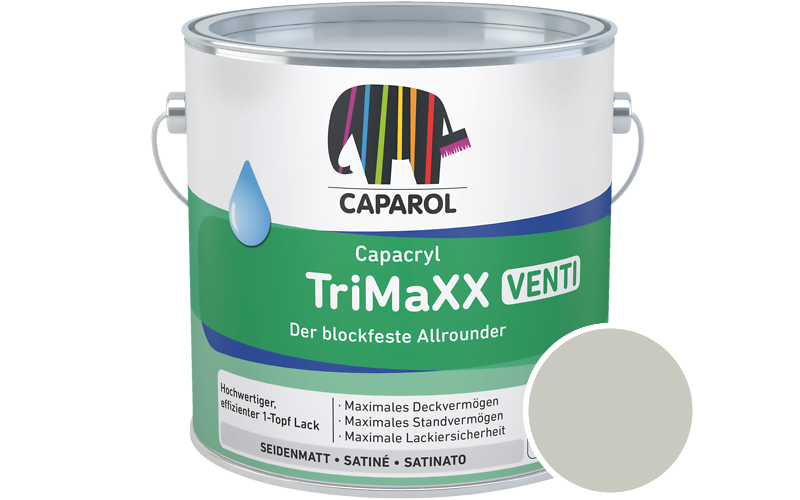Caparol Capacryl TriMaXX Venti 2,5L Acryl-Lack / Getnt im Farbton Jade 50