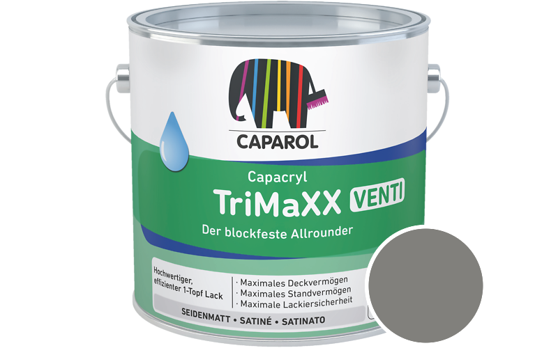 Caparol Capacryl TriMaXX Venti 2,5L Acryl-Lack / Getnt im Farbton Jura 25
