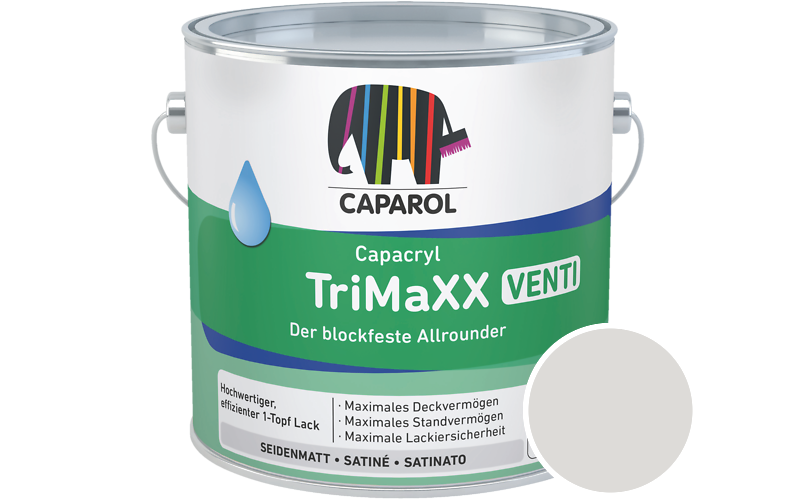 Caparol Capacryl TriMaXX Venti 2,5L Acryl-Lack / Getnt im Farbton Jura 60