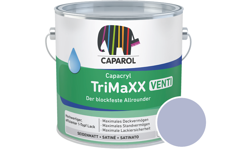 Caparol Capacryl TriMaXX Venti 750ml Acryl-Lack / Getnt im Farbton Lavendel 105