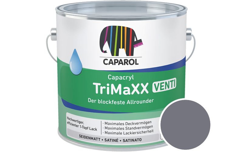 Caparol Capacryl TriMaXX Venti 2,5L Acryl-Lack / Getnt im Farbton Lavendel 45