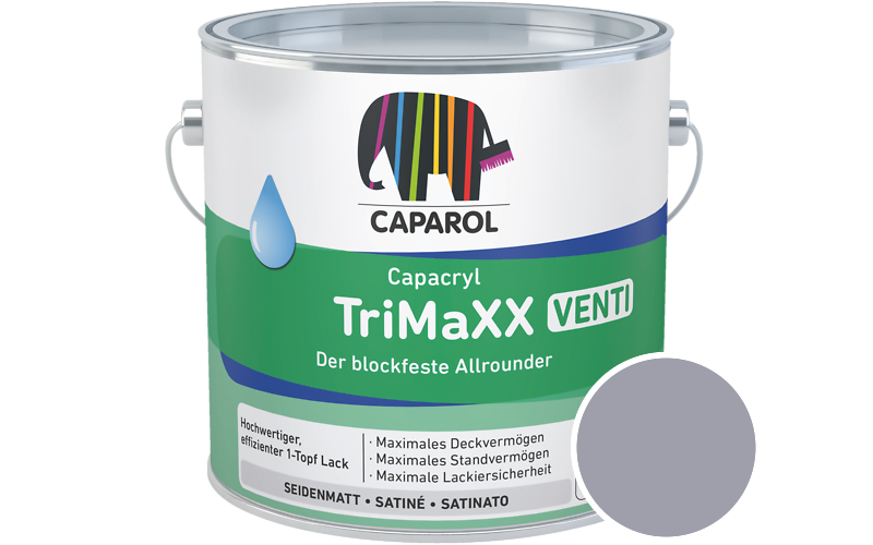 Caparol Capacryl TriMaXX Venti 2,5L Acryl-Lack / Getnt im Farbton Lavendel 50