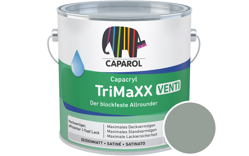 Caparol Capacryl TriMaXX Venti 2,5L Acryl-Lack / Getnt im Farbton Malachit 20