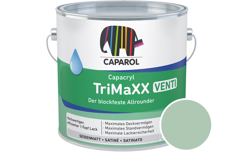 Caparol Capacryl TriMaXX Venti 750ml Acryl-Lack / Getnt im Farbton Malachit 85