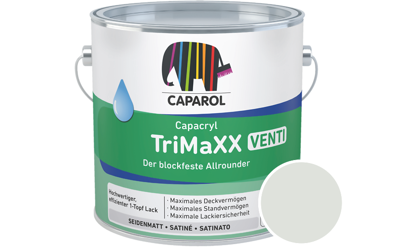 Caparol Capacryl TriMaXX Venti 2,5L Acryl-Lack / Getnt im Farbton Mint 25