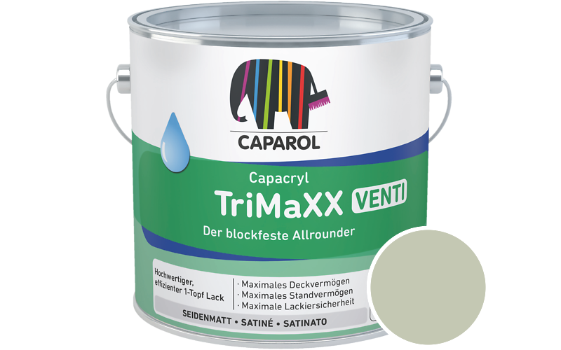 Caparol Capacryl TriMaXX Venti 750ml Acryl-Lack / Getnt im Farbton Moos 80
