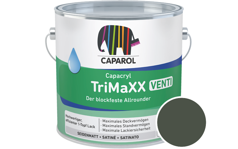 Caparol Capacryl TriMaXX Venti 750ml Acryl-Lack / Getnt im Farbton Oase 35