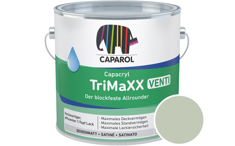 Caparol Capacryl TriMaXX Venti 750ml Acryl-Lack / Getnt im Farbton Oase 80