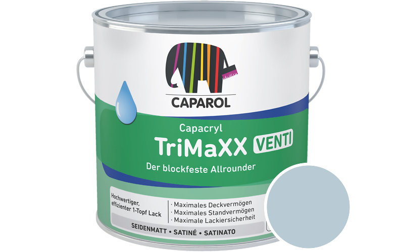 Caparol Capacryl TriMaXX Venti 2,5L Acryl-Lack / Getnt im Farbton Pacific 120