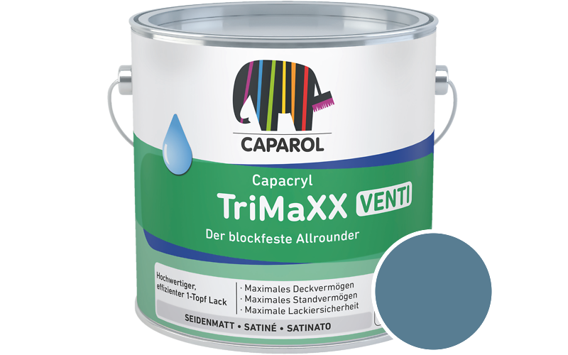 Caparol Capacryl TriMaXX Venti 2,5L Acryl-Lack / Getnt im Farbton Pacific 160