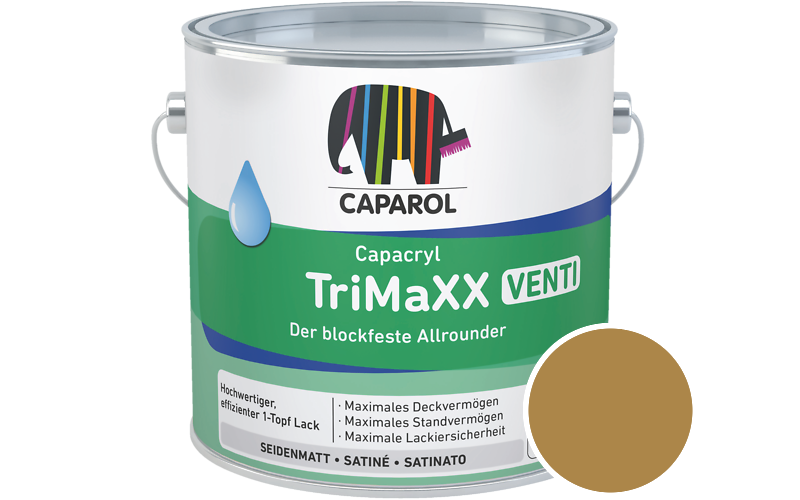 Caparol Capacryl TriMaXX Venti 2,5L Acryl-Lack / Getnt im Farbton Palazzo 250