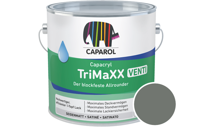 Caparol Capacryl TriMaXX Venti 2,5L Acryl-Lack / Getnt im Farbton Palm 20