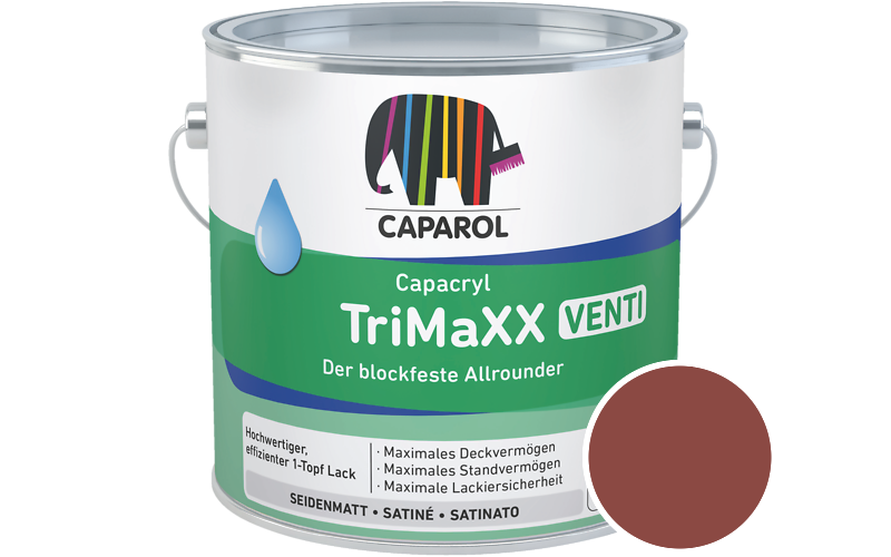 Caparol Capacryl TriMaXX Venti 2,5L Acryl-Lack / Getnt im Farbton Parma 0