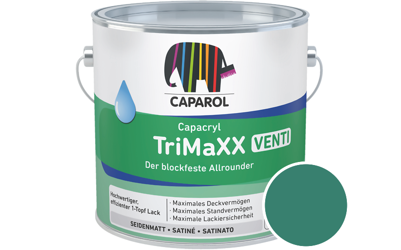 Caparol Capacryl TriMaXX Venti 2,5L Acryl-Lack / Getnt im Farbton Patina 100