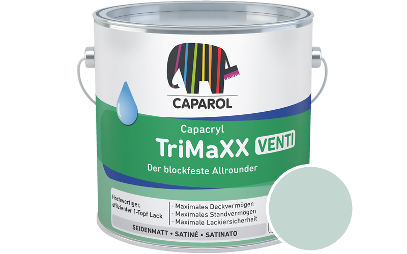 Caparol Capacryl TriMaXX Venti 2,5L Acryl-Lack / Getnt im Farbton Patina 60