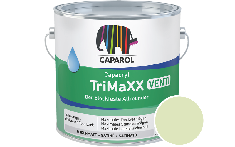 Caparol Capacryl TriMaXX Venti 2,5L Acryl-Lack / Getnt im Farbton Pinie 120
