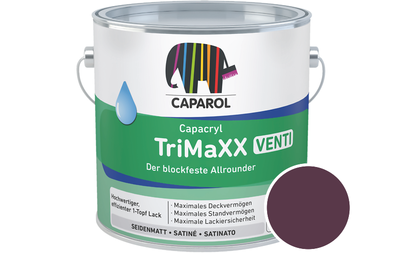 Caparol Capacryl TriMaXX Venti 2,5L Acryl-Lack / Getnt im Farbton Pink 15