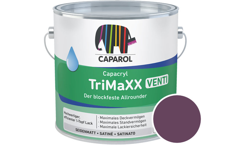 Caparol Capacryl TriMaXX Venti 2,5L Acryl-Lack / Getnt im Farbton Pink 25