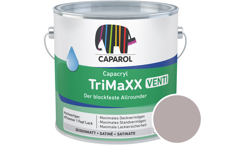 Caparol Capacryl TriMaXX Venti 2,5L Acryl-Lack / Getnt im Farbton Rose 45