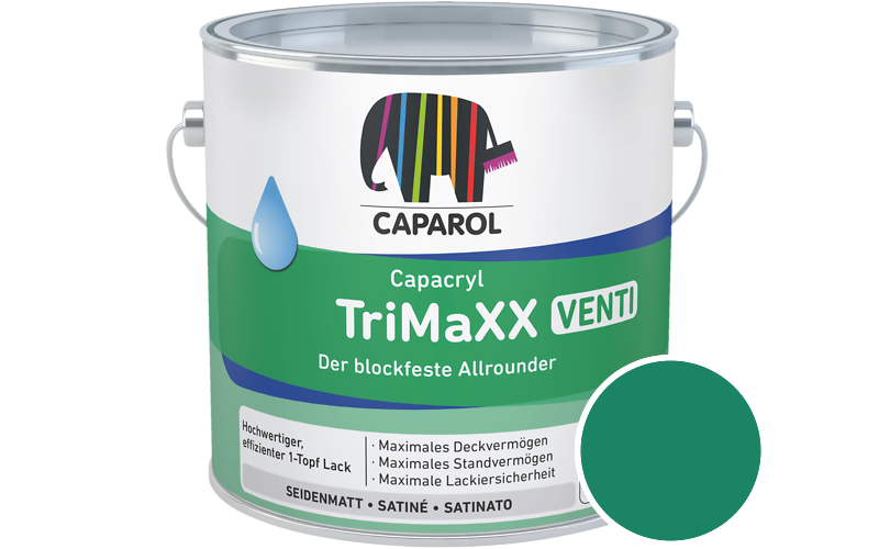 Caparol Capacryl TriMaXX Venti 750ml Acryl-Lack / Getnt im Farbton Verdo 30