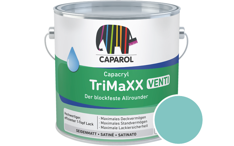 Caparol Capacryl TriMaXX Venti 2,5L Acryl-Lack / Getnt im Farbton Verona 145