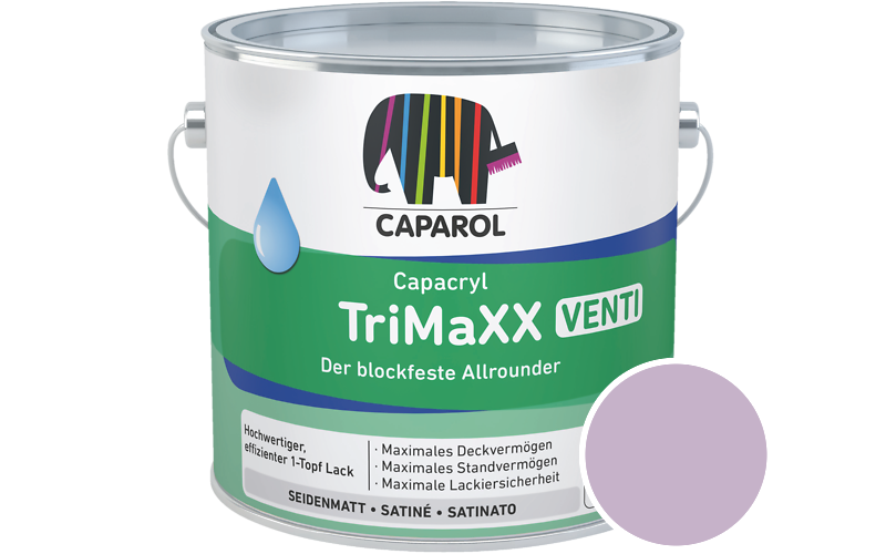 Caparol Capacryl TriMaXX Venti 2,5L Acryl-Lack / Getnt im Farbton Viola 85