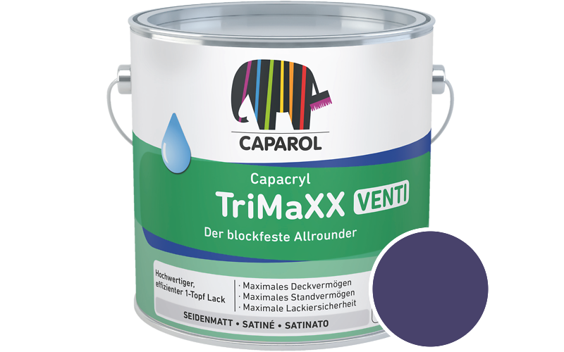 Caparol Capacryl TriMaXX Venti 750ml Acryl-Lack / Getnt im Farbton Violett Ava