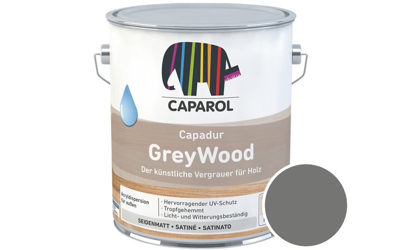 Caparol Capadur GreyWood 700ml Holzlasur / Getnt im Farbton 7370 Azzurograu