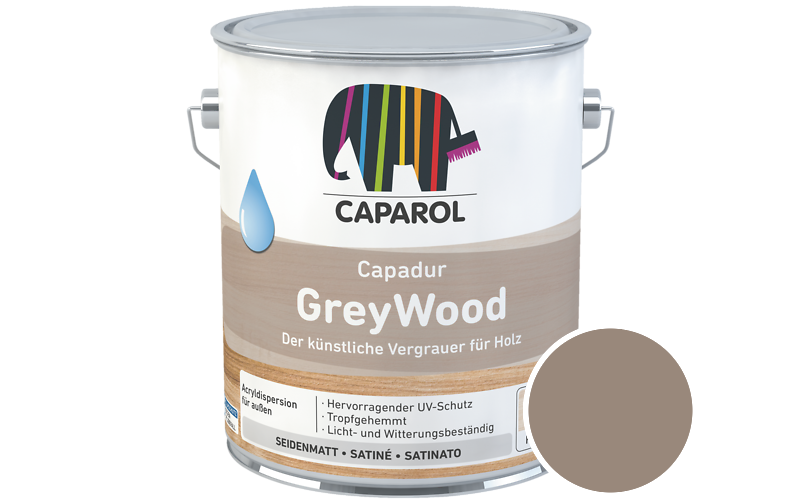 Caparol Capadur GreyWood 700ml Holzlasur / Getnt im Farbton Outback 3