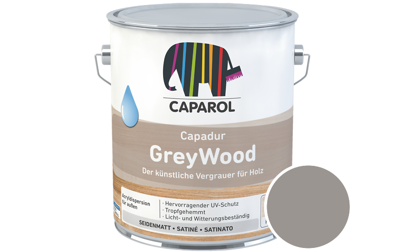 Caparol Capadur GreyWood 700ml Holzlasur / Getnt im Farbton Tyrol