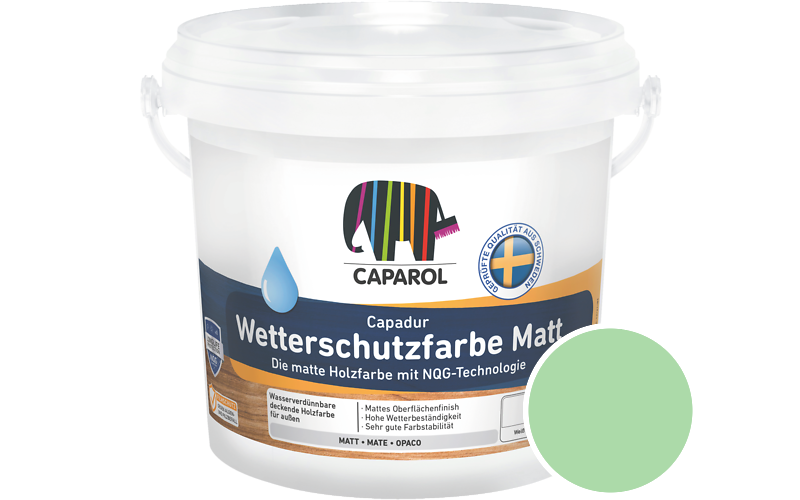 Caparol Capadur Wetterschutzfarbe Matt 750ml Holzfarbe fr auen / Getnt im Farbton Agave 105