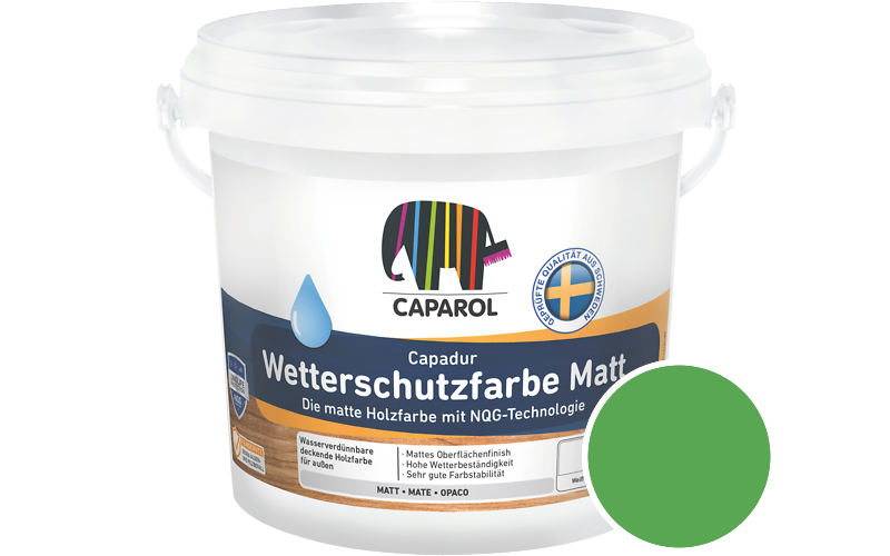 Caparol Capadur Wetterschutzfarbe Matt 750ml Holzfarbe fr auen / Getnt im Farbton Agave 125