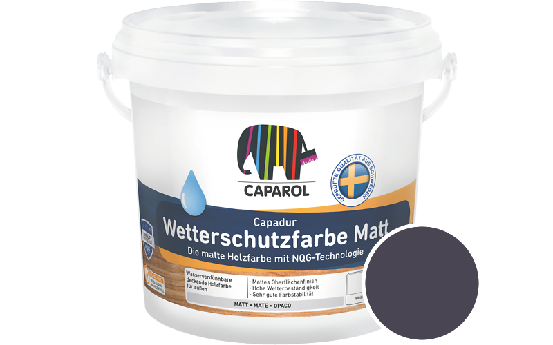 Caparol Capadur Wetterschutzfarbe Matt 750ml Holzfarbe fr auen / Getnt im Farbton Amethyst 65