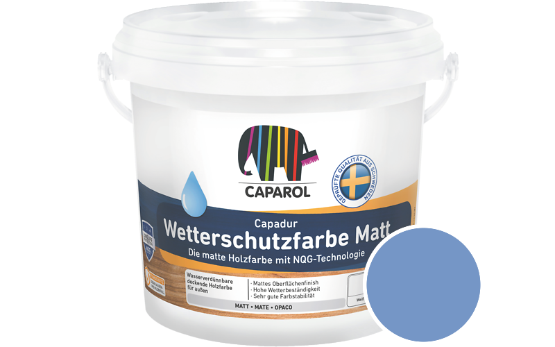 Caparol Capadur Wetterschutzfarbe Matt 750ml Holzfarbe fr auen / Getnt im Farbton Aquarell 100