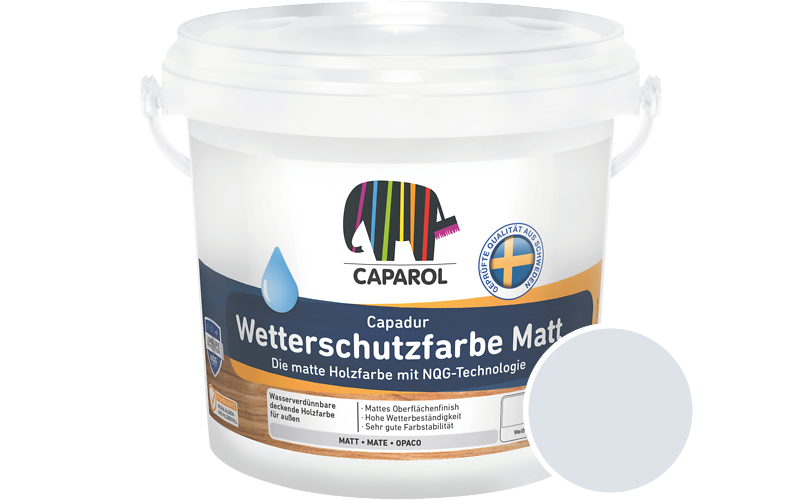 Caparol Capadur Wetterschutzfarbe Matt 750ml Holzfarbe fr auen / Getnt im Farbton Aquarell 115
