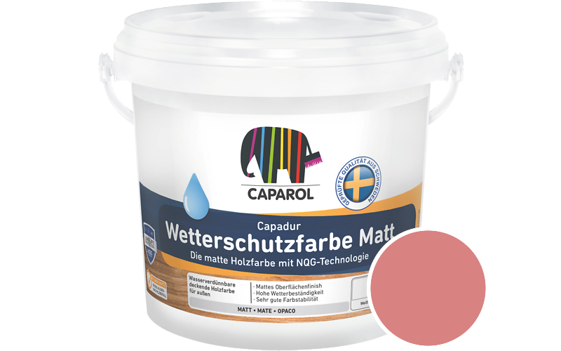 Caparol Capadur Wetterschutzfarbe Matt 10L Holzfarbe fr auen / Getnt im Farbton Ara 13