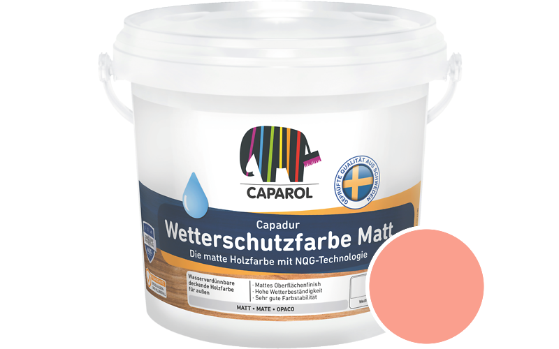 Caparol Capadur Wetterschutzfarbe Matt 750ml Holzfarbe fr auen / Getnt im Farbton Cameo 175