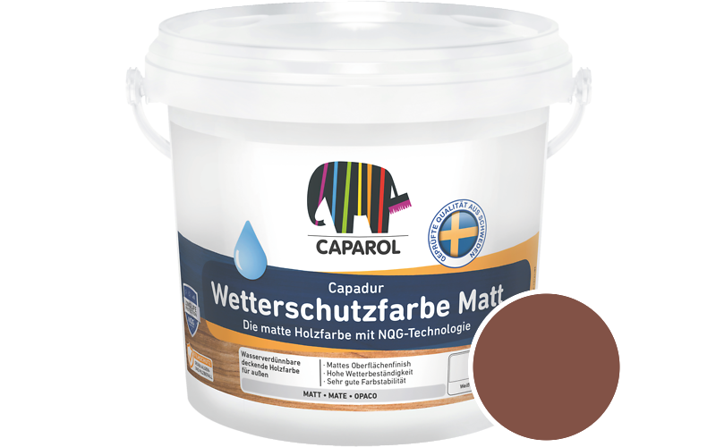 Caparol Capadur Wetterschutzfarbe Matt 750ml Holzfarbe fr auen / Getnt im Farbton Cameo 95