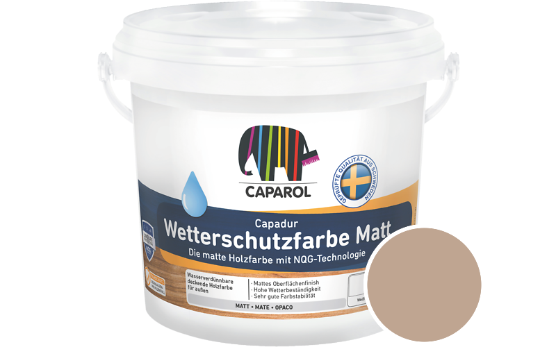 Caparol Capadur Wetterschutzfarbe Matt 750ml Holzfarbe fr auen / Getnt im Farbton Falb 45