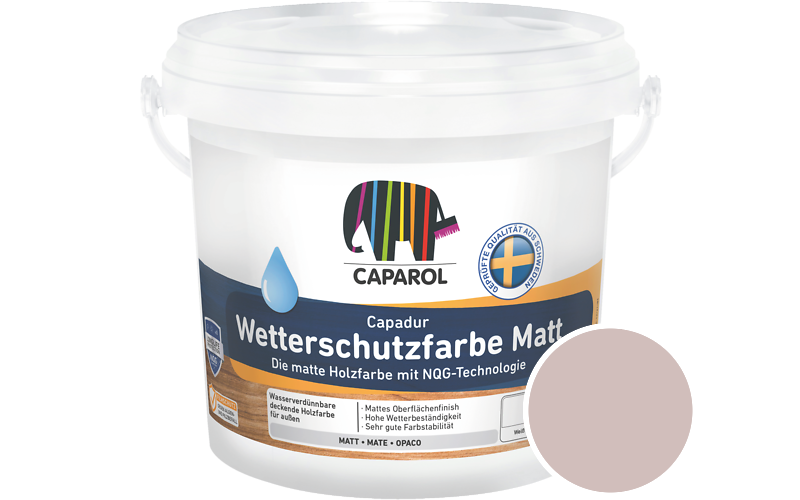 Caparol Capadur Wetterschutzfarbe Matt 10L Holzfarbe fr auen / Getnt im Farbton Korall 50