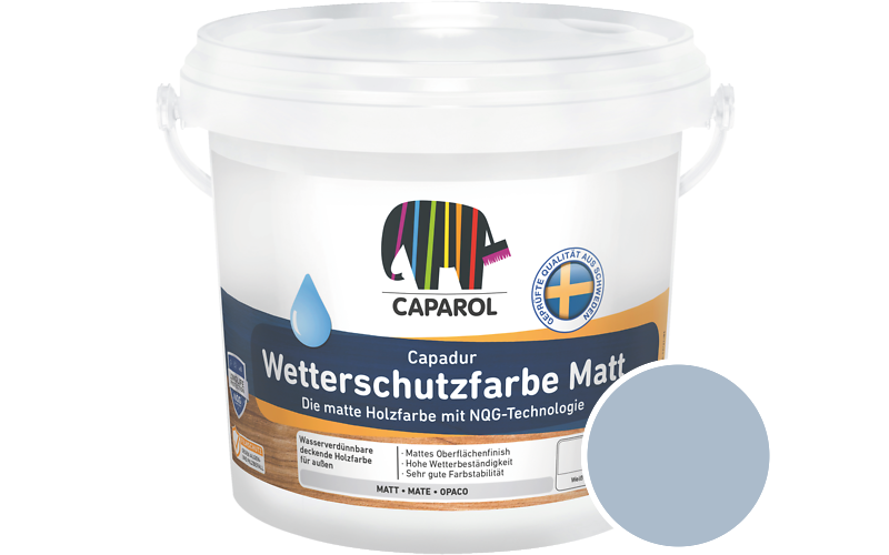 Caparol Capadur Wetterschutzfarbe Matt 2,5L Holzfarbe fr auen / Getnt im Farbton Lazur 115