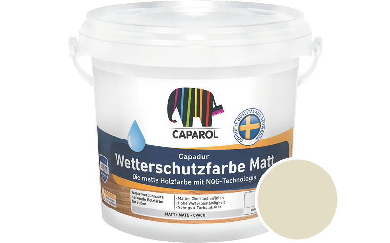 Caparol Capadur Wetterschutzfarbe Matt 2,5L Holzfarbe fr auen / Getnt im Farbton Mai 55