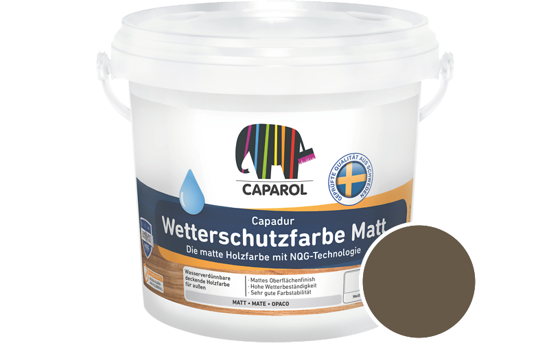 Caparol Capadur Wetterschutzfarbe Matt 750ml Holzfarbe fr auen / Getnt im Farbton Marill 5