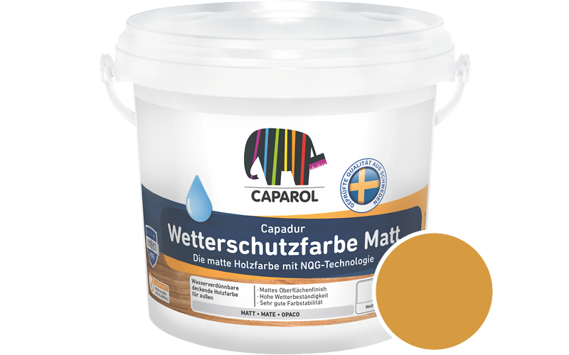 Caparol Capadur Wetterschutzfarbe Matt 750ml Holzfarbe fr auen / Getnt im Farbton Marill 95