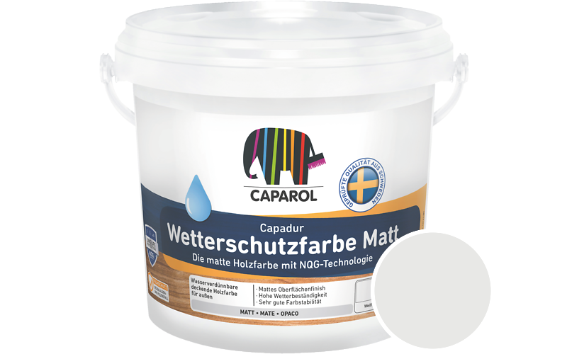 Caparol Capadur Wetterschutzfarbe Matt 750ml Holzfarbe fr auen / Getnt im Farbton Marmorweiss