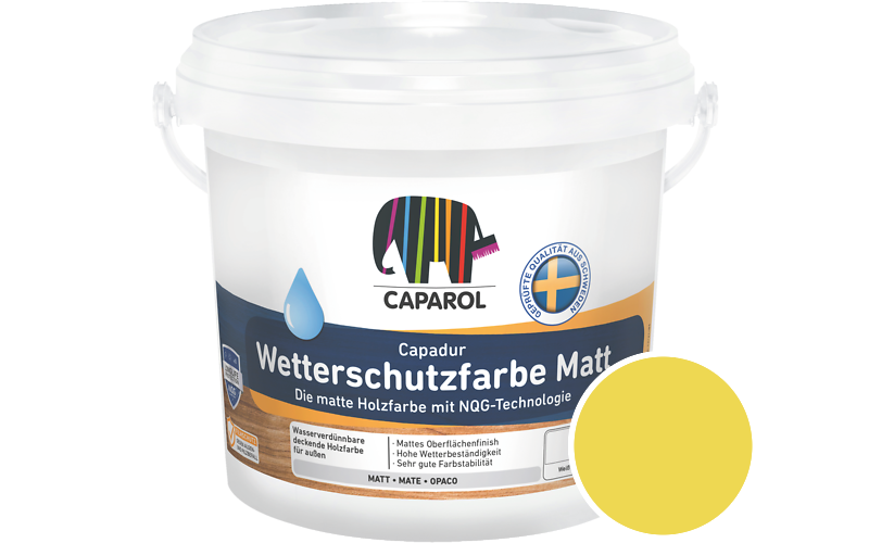 Caparol Capadur Wetterschutzfarbe Matt 2,5L Holzfarbe fr auen / Getnt im Farbton Melisse 110