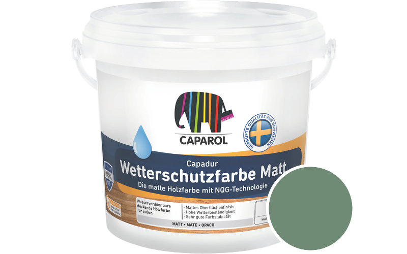 Caparol Capadur Wetterschutzfarbe Matt 750ml Holzfarbe fr auen / Getnt im Farbton Mint 40